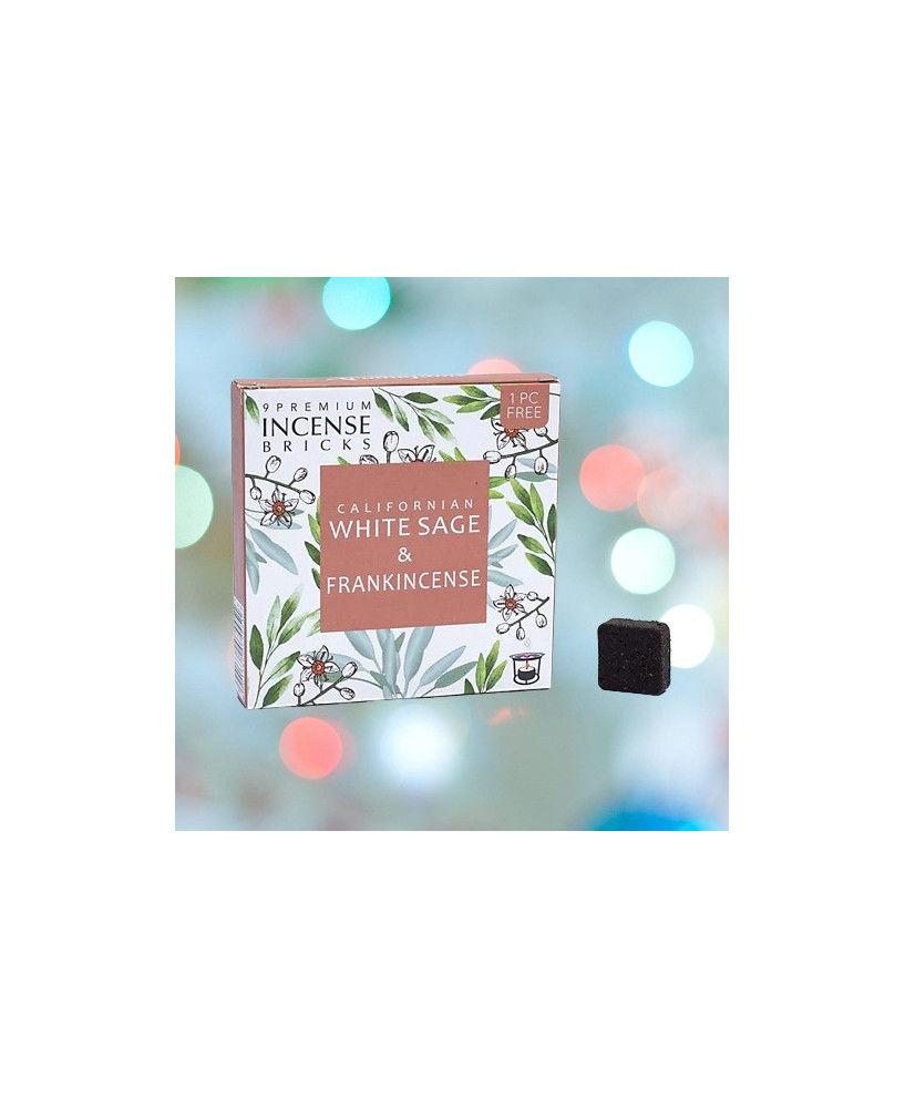 Ladrillos de Incienso Salvia Blanca y Olíbano, Aromafume