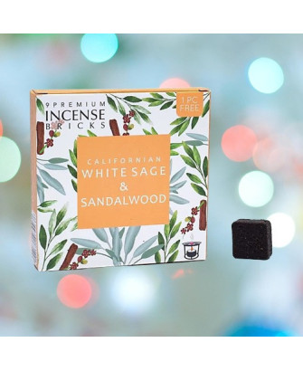Ladrillos de Incienso Salvia Blanca y Sándalo, Aromafume