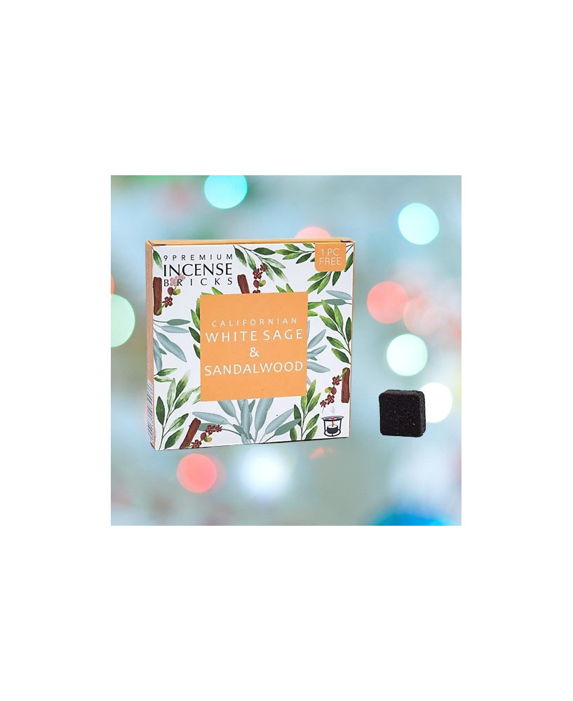 Ladrillos de Incienso Salvia Blanca y Sándalo, Aromafume