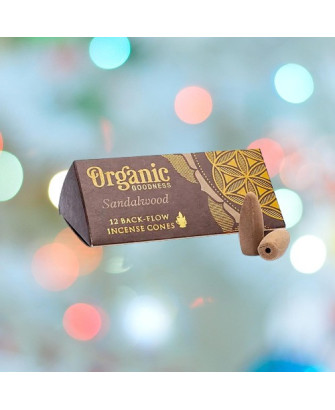 Conos de Incienso de Reflujo Madera de Sándalo, Organic
