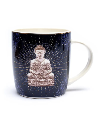Taza de Té con Infusor Buda Azul