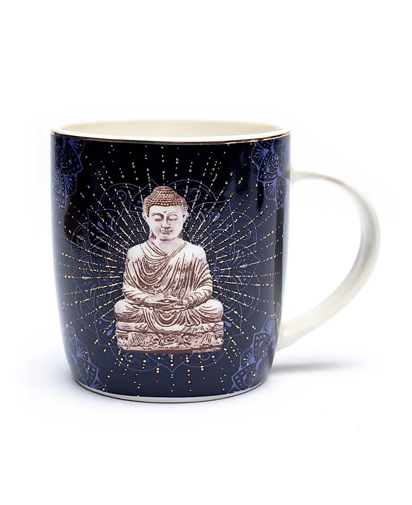 Taza de Té con Infusor Buda Azul