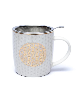 Taza de Té con Infusor Flor de la Vida