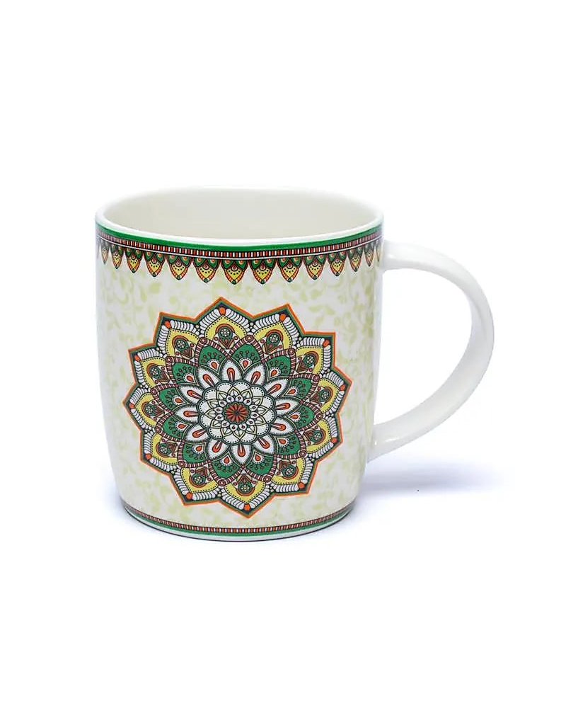 Taza de Té con Infusor Mandala Verde