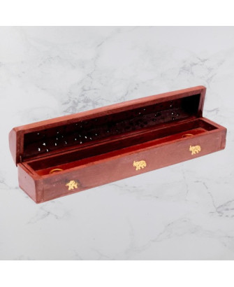 Caja para Quemar y Guardar Inciensos con Elefantes