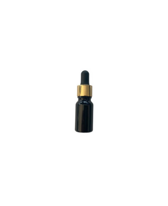 Bote con Gotero Oro, Ámbar, 10 ml