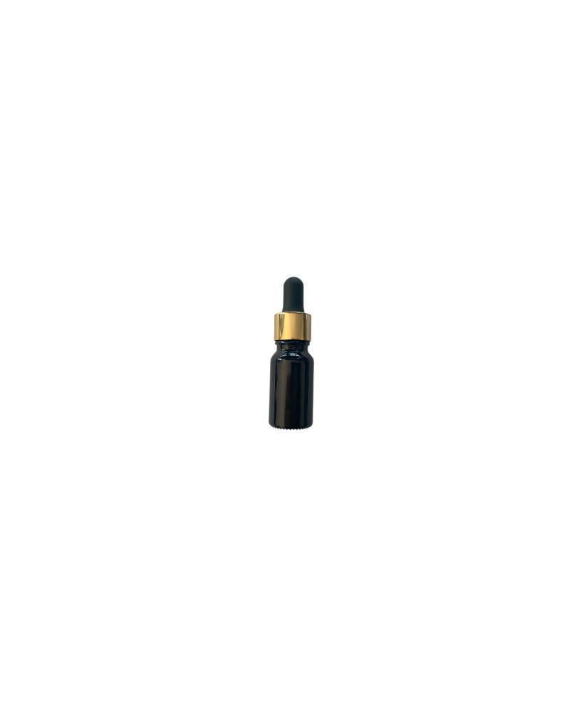 Bote con Gotero Oro, Ámbar, 10 ml