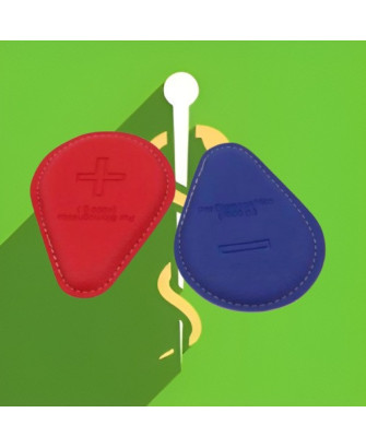 Par biomagnético bioferrita 4000 gauss cubiertos de polipiel del Dr. G