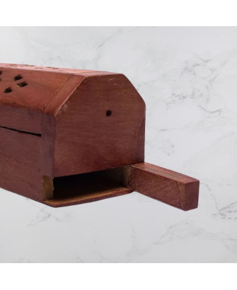 Caja para Quemar y Guardar Inciensos con Flores de Loto