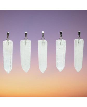 Colgante de Cristal de Roca Facetado