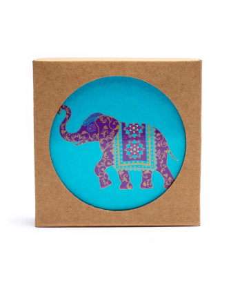 6 Posavasos con Elefante Indú