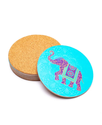 6 Posavasos con Elefante Indú