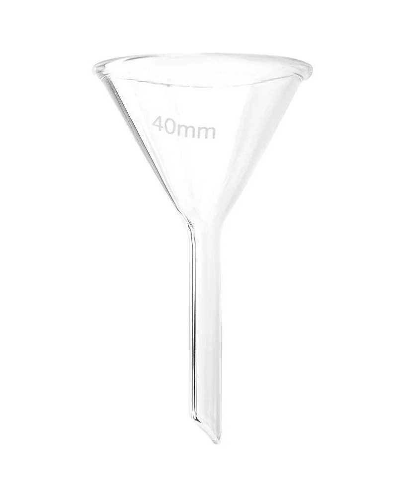 Embudo de cristal, 40 mm,