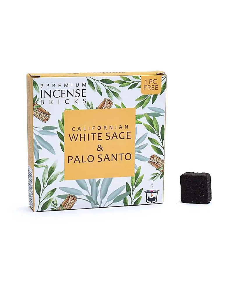 Aromafume ladrillos de incienso Salvia blanca y Palo santo 40g