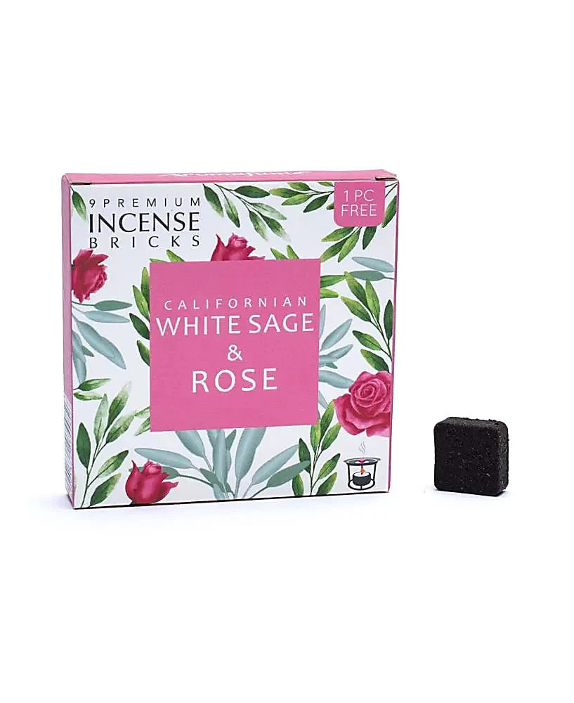 Aromafume ladrillos de incienso Salvia blanca y Rosa 40GR