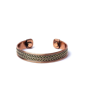 Pulsera magnética de cobre doble hélice