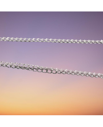 Cadena de Plata, Eslabón Trenza, 40cm