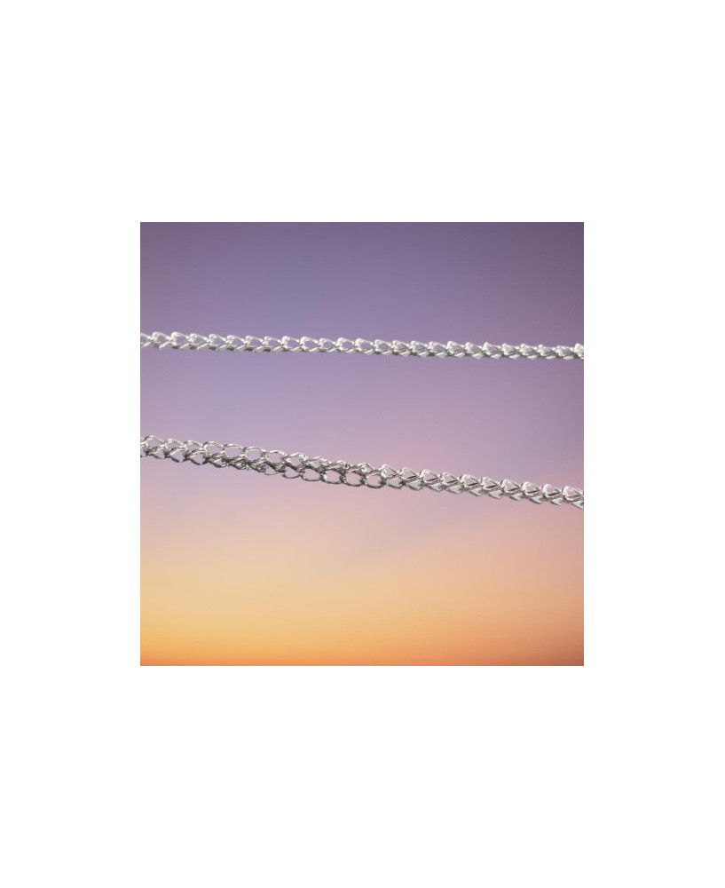 Cadena de Plata, Eslabón Trenza, 40cm