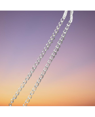 Cadena de Plata, Eslabón Trenza, 40cm