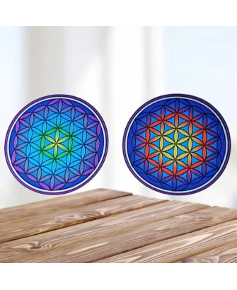 2 Pegatinas para Ventana Flor de la Vida