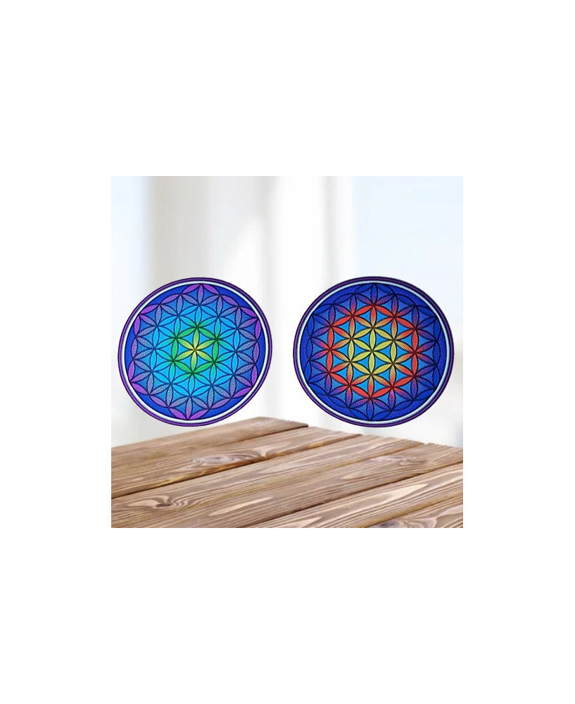 2 Pegatinas para Ventana Flor de la Vida