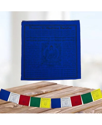 Banderas de Oración Tibetanas Buda de la Medicina