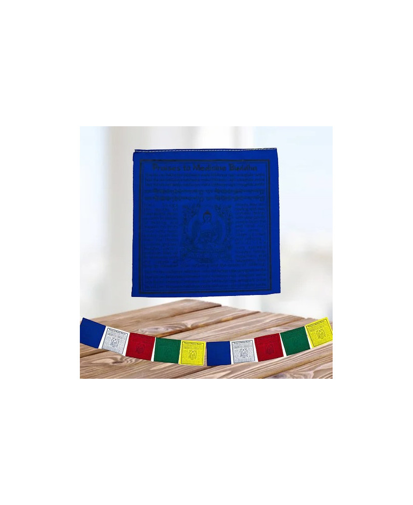 Banderas de Oración Tibetanas Buda de la Medicina