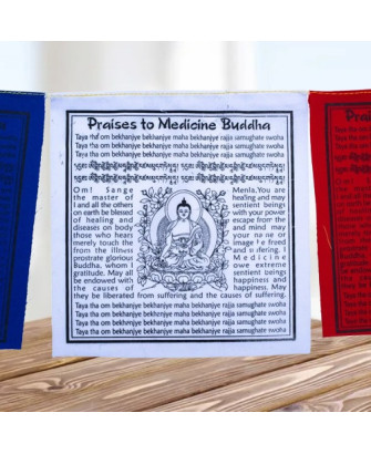 Banderas de Oración Tibetanas Buda de la Medicina