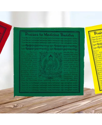 Banderas de Oración Tibetanas Buda de la Medicina