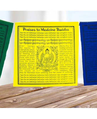 Banderas de Oración Tibetanas Buda de la Medicina