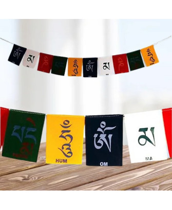Banderas de Oración Tibetanas Ompmh de Lujo