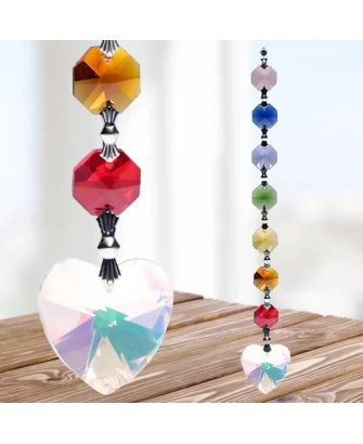 Atrapasol Corazón de Cristal Aurora