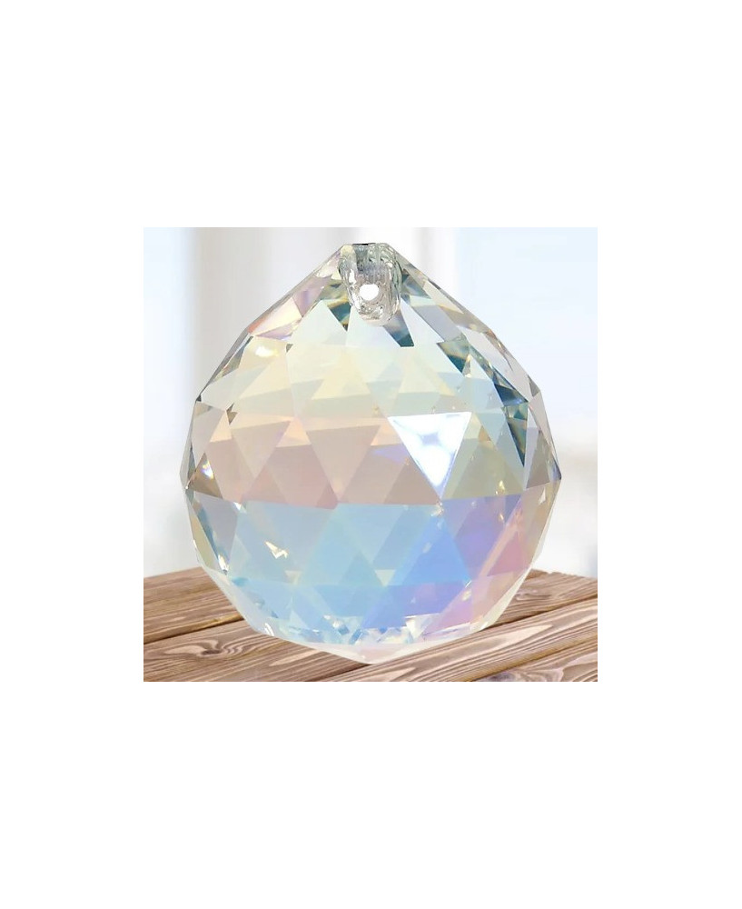 Atrapasol Cristal Arcoíris, Bola Madreperla, 4 cm