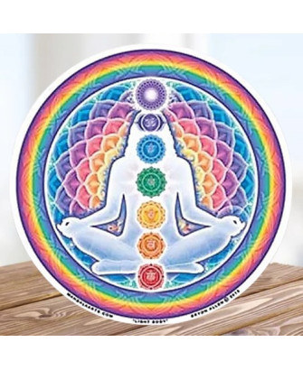 Pegatina del Cuerpo de Luz con Chakras