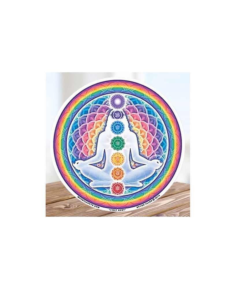 Pegatina del Cuerpo de Luz con Chakras