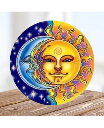 Pegatina del Sol y la Luna