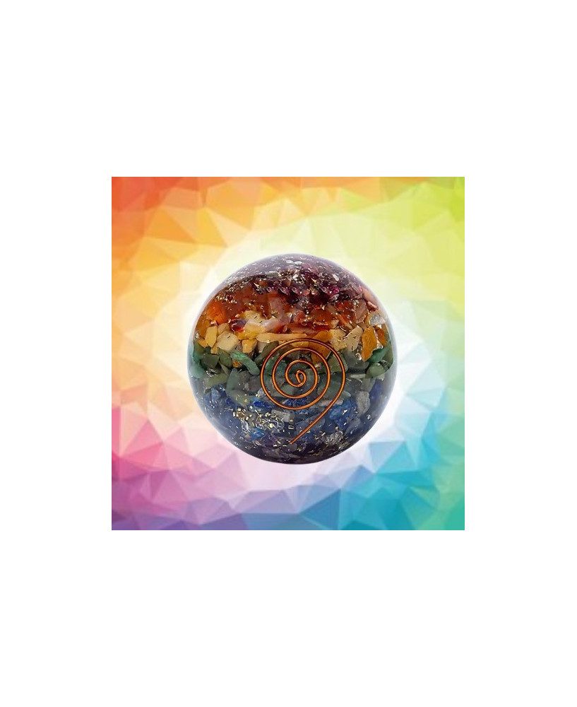 Esfera de Orgonita 7 Chakras
