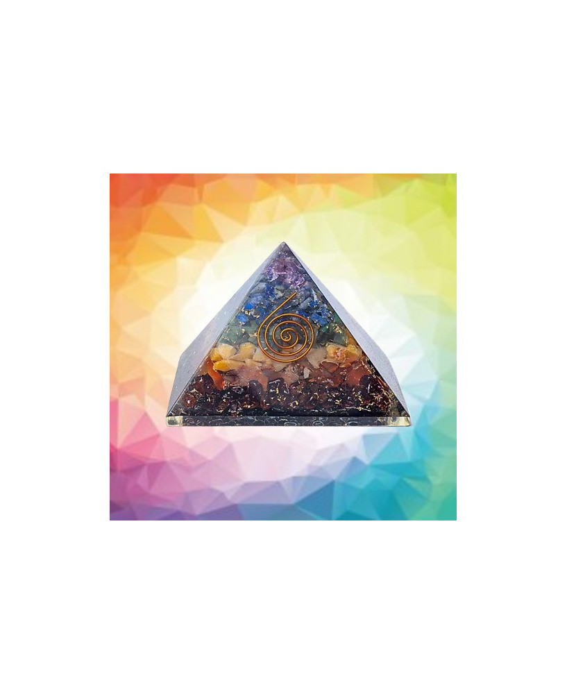 Pirámide de Orgonita 7 Chakras