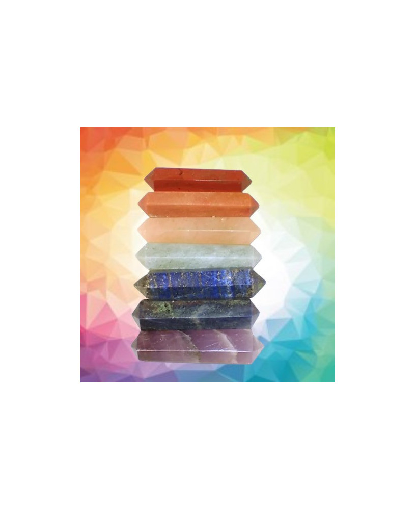Set de 7 Piedras con Colores de los Chakras