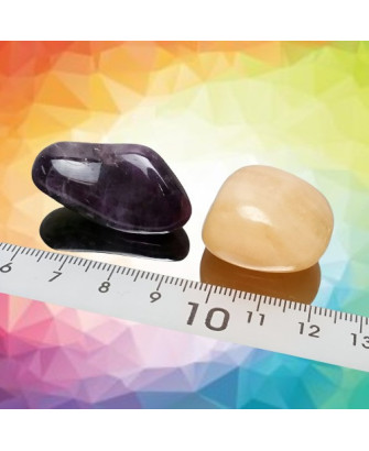 Bolsa de Piedras Rodadas Medianas de los 7 Chakras, 2-3,5cm