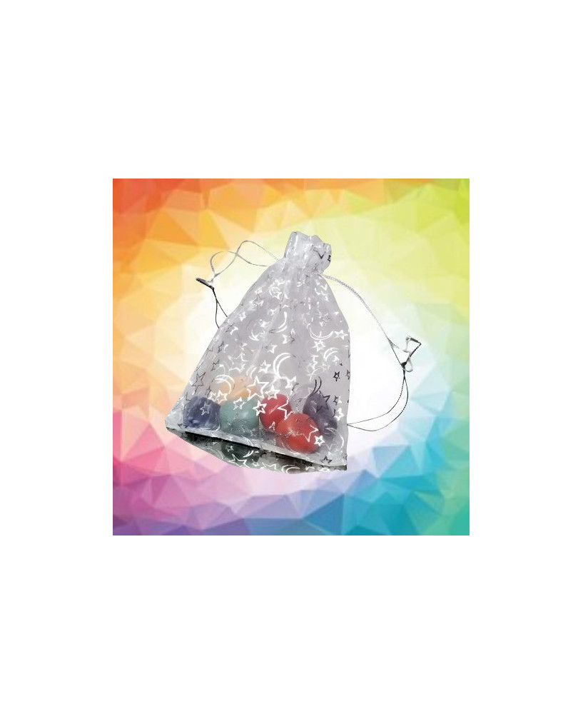 Bolsa de Piedras Rodadas Pequeñas de los 7 Chakras, 1,5-2cm