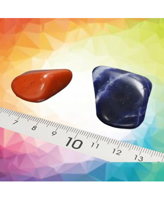 Bolsa de Piedras Rodadas Pequeñas de los 7 Chakras, 1,5-2cm