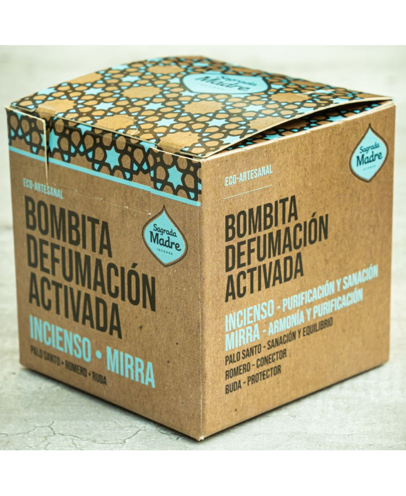 Bombita de defumación Activada Incienso y Mirra x8