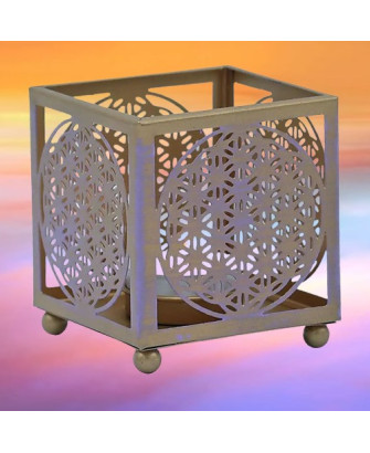 Candelero para Iluminación Ambiente Flor de la Vida