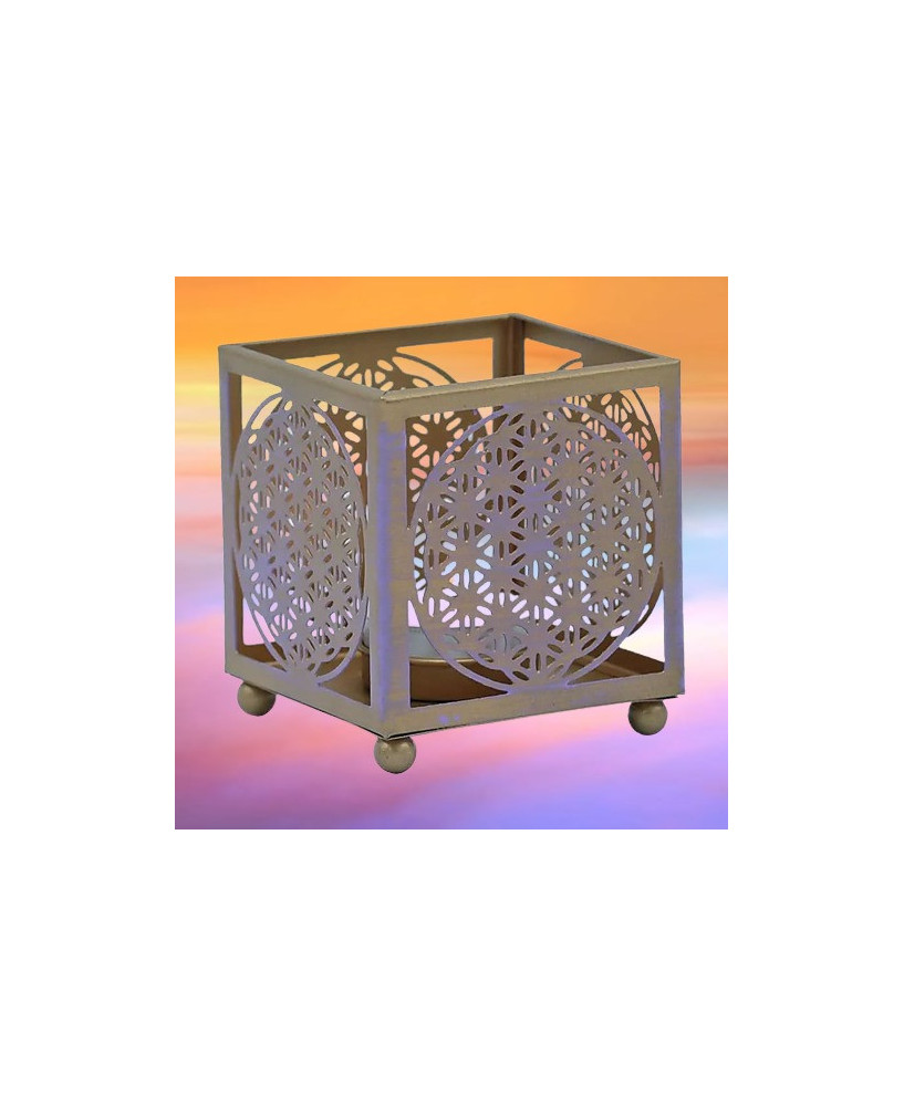 Candelero para Iluminación Ambiente Flor de la Vida
