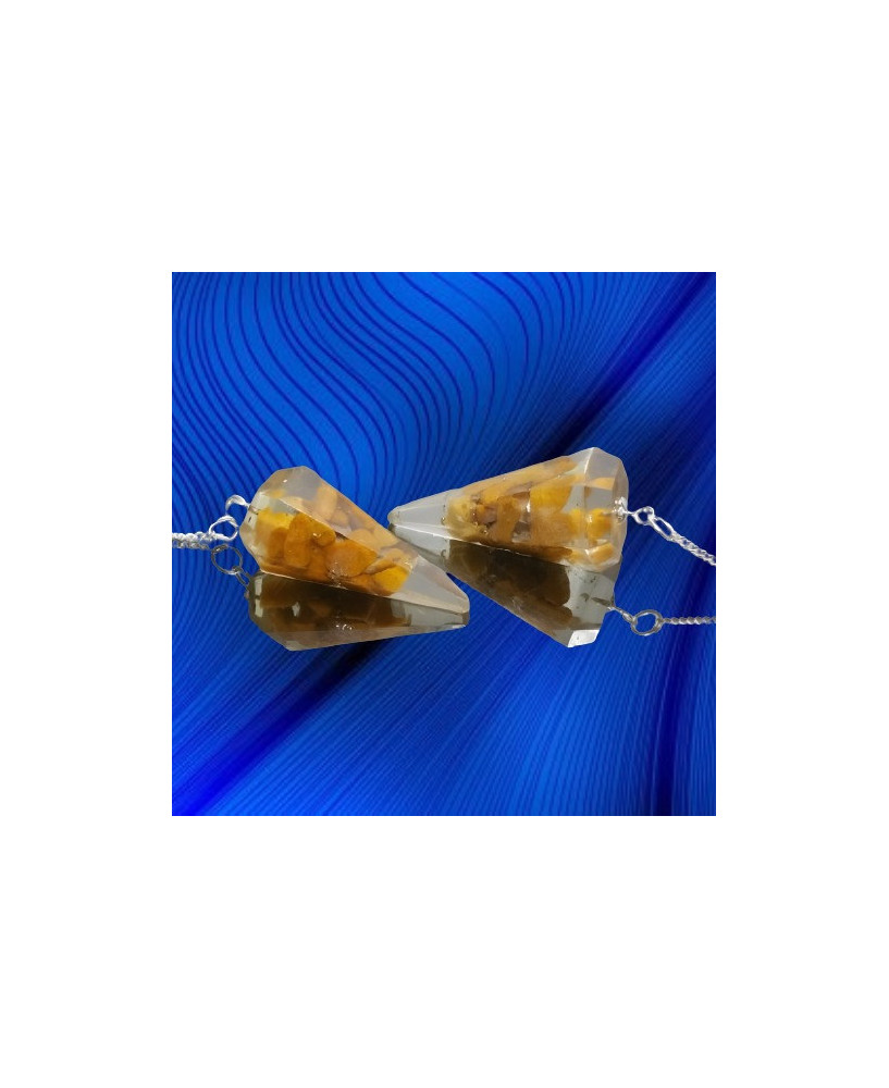 Péndulo Orgonita de Jaspe Amarillo