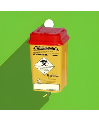 Contenedor de residuos agujas 1000 ml
