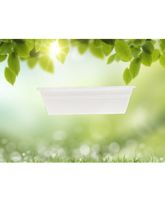Maceta plástico blanca grande