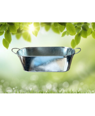 Jardinera oval de zinc