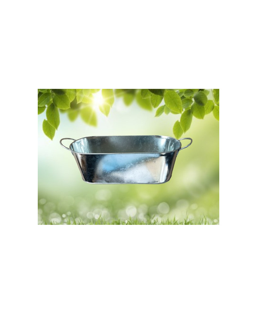 Jardinera oval de zinc